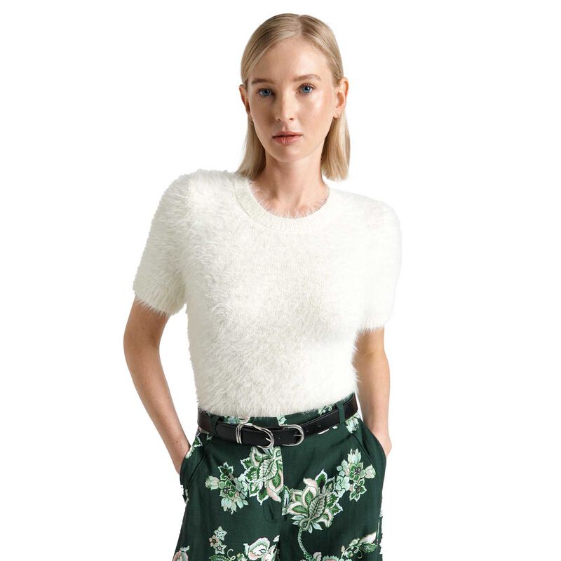 Cue Fluffy Short Sleeve Knit image number 0